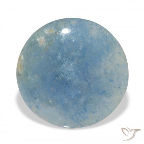 10.62ct Natural Azul claro lazulita, Redondo, Opaco