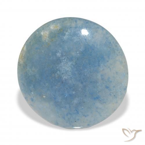 lazulita Azul claro natural de 10.62 ct, Redondo, Opaco