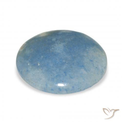 lazulita Azul claro natural de 10.62 ct, Redondo, Opaco