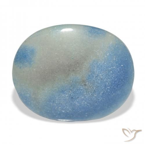 20.64ct Natural Azul Cielo lazulita, Ovalada, Opaco