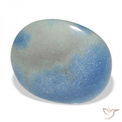 lazulita Azul Cielo natural de 20.64 ct, Ovalada, Opaco