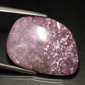 Lepidolita violeta natural de 20,92 ct, forma elegante, opaco