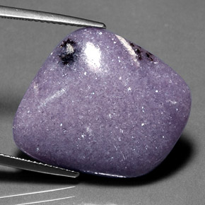 Lepidolita violeta natural de 19,93 ct, forma elegante, opaco