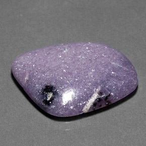 Lepidolita violeta natural de 19,93 ct, forma elegante, opaco