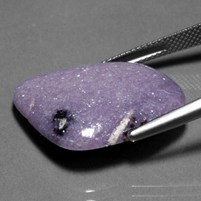 Lepidolita violeta natural de 19,93 ct, forma elegante, opaco