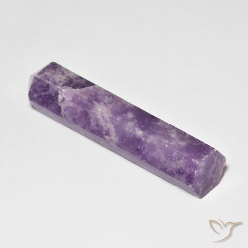 Lepidolite Violeta intenso medio natural de 33.54 ct, Forma elegante, Opaco