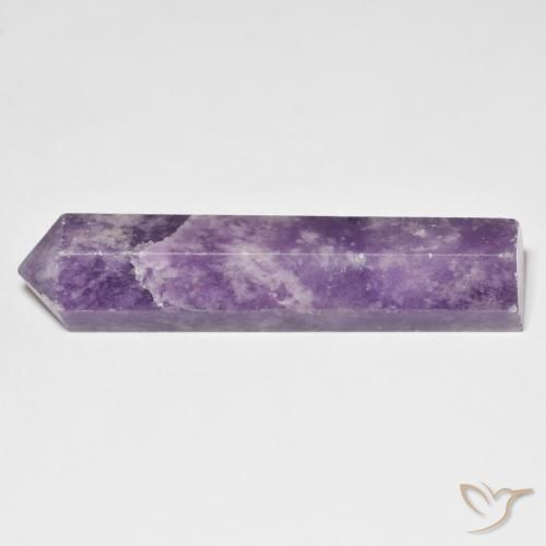 Lepidolite Violeta intenso medio natural de 33.54 ct, Forma elegante, Opaco