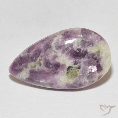 21.98ct Natural Multicolor Lepidolite, En forma de pera, Opaco