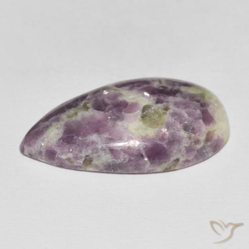 Lepidolite Multicolor natural de 21.98 ct, En forma de pera, Opaco
