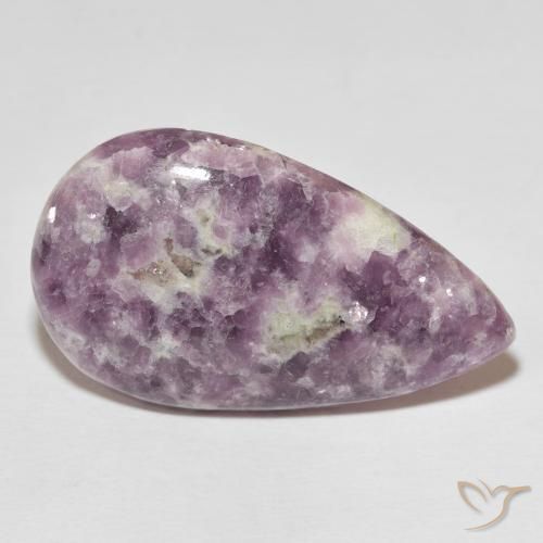 Lepidolite Multicolor natural de 40.86 ct, En forma de pera, Opaco