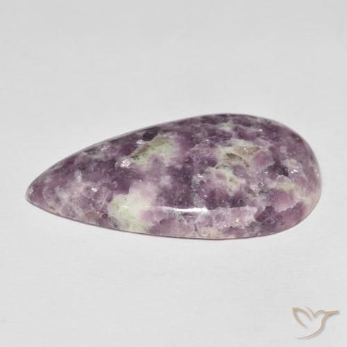 Lepidolite Multicolor natural de 40.86 ct, En forma de pera, Opaco