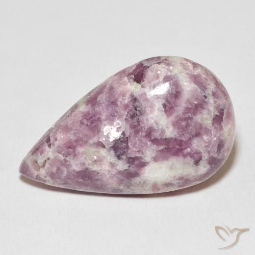26.75ct Natural Multicolor Lepidolite, En forma de pera, Opaco