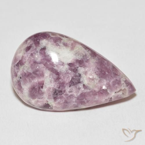 Lepidolite Multicolor natural de 26.75 ct, En forma de pera, Opaco