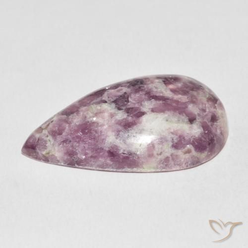 Lepidolite Multicolor natural de 26.75 ct, En forma de pera, Opaco