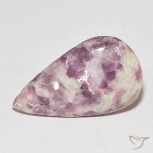 21.06ct Natural Multicolor Lepidolite, En forma de pera, Opaco