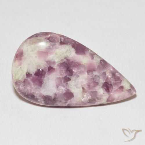 Lepidolite Multicolor natural de 21.06 ct, En forma de pera, Opaco