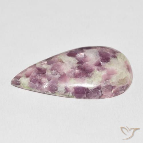 Lepidolite Multicolor natural de 21.06 ct, En forma de pera, Opaco