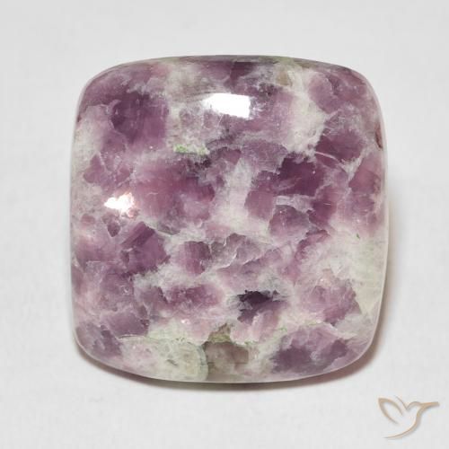 23.76ct Natural Multicolor Lepidolite, Forma Cojín, Opaco