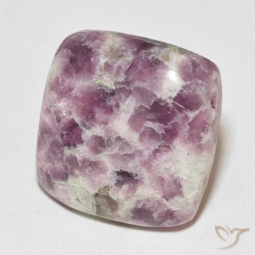 Lepidolite Multicolor natural de 23.76 ct, Forma Cojín, Opaco