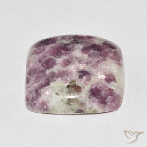 Lepidolite Multicolor natural de 23.76 ct, Forma Cojín, Opaco