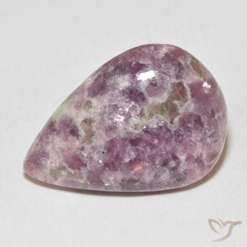 20.96ct Natural Multicolor Lepidolite, En forma de pera, Opaco