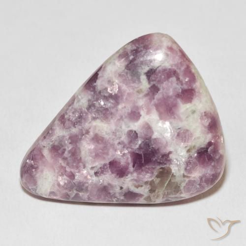 Lepidolita multicolor natural de 33,84 ct, en forma de pera, opaco
