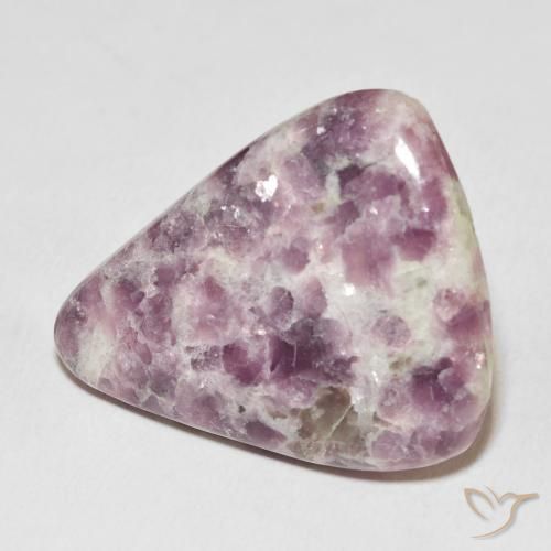 Lepidolita multicolor natural de 33,84 ct, en forma de pera, opaco
