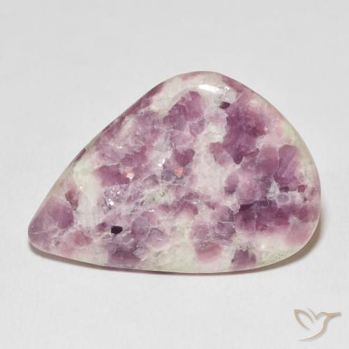 26.22ct Natural Multicolor Lepidolite, En forma de pera, Opaco