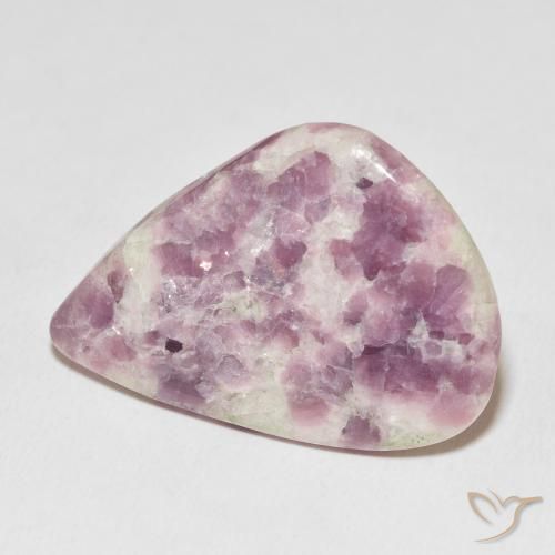 Lepidolite Multicolor natural de 26.22 ct, En forma de pera, Opaco