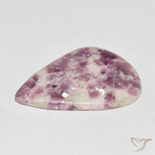 Lepidolite Multicolor natural de 26.22 ct, En forma de pera, Opaco