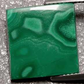 Malaquita verde natural de 11,01 ct, baguette, opaco