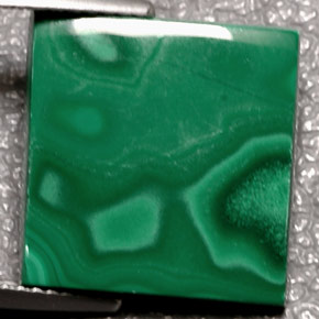 Malaquita verde natural de 11,01 ct, baguette, opaco