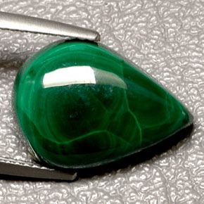 Malaquita verde natural de 11,44 ct, en forma de pera, opaco