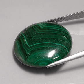 Malaquita verde natural de 41,41 ct, corte redondo, opaco