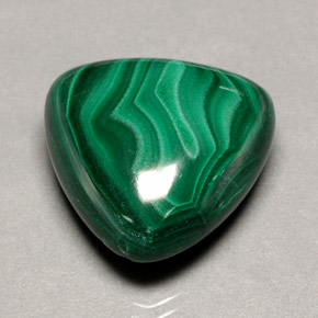 Malaquita Verde multicolor natural de 34.17 ct, Trillón, Opaco
