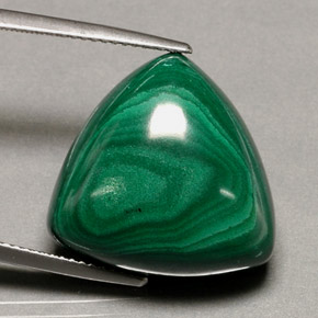 Malaquita verde natural de 34,16 ct, trillón, opaco