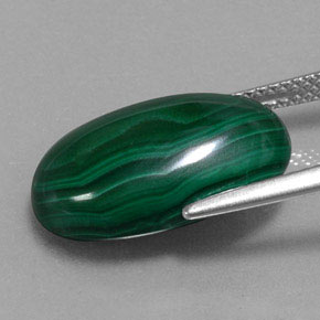 Malaquita verde natural de 13,10 ct, corte óvalo, opaco