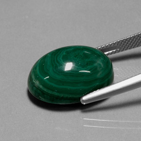 Malaquita verde natural de 22,99 ct, corte óvalo, opaco