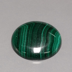 Malaquita verde natural de 42,90 ct, corte redondo, opaco