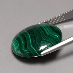 Malaquita verde natural de 42,90 ct, corte redondo, opaco