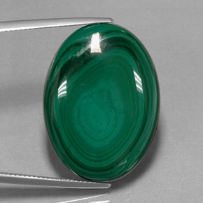 Malaquita verde natural de 47,62 ct, corte óvalo, opaco