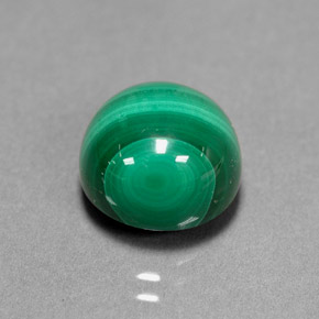 Malaquita verde natural de 7,38 ct, corte redondo, opaco
