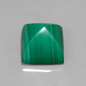 Malaquita verde natural de 4,50 ct, cuadrado, opaco