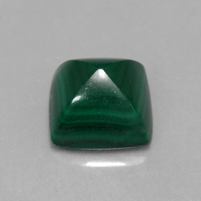 Malaquita verde natural de 2,50 ct, cuadrado, opaco