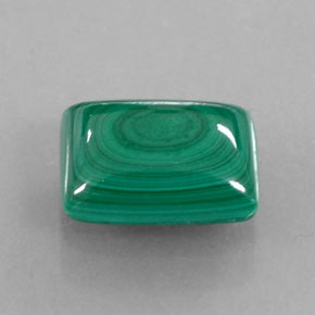 Malaquita verde natural de 2,05 ct, baguette, opaco