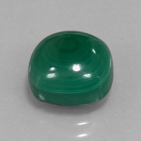 Malaquita verde natural de 6,72 ct, corte cojín, opaco