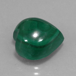 Malaquita verde natural de 10,48 ct, forma de corazón, opaco