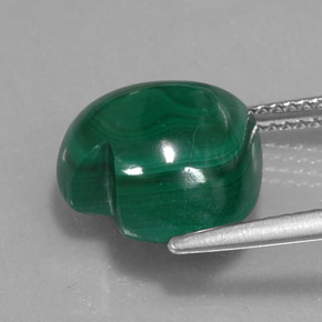 Malaquita verde natural de 10,48 ct, forma de corazón, opaco
