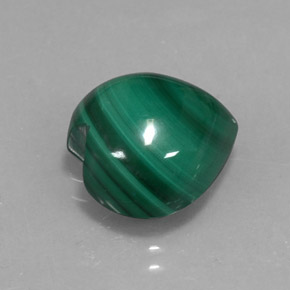 Malaquita verde natural de 10,71 ct, forma de corazón, opaco