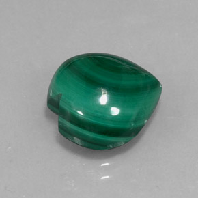 Malaquita Verde multicolor natural de 9.29 ct, Forma de corazón, Opaco